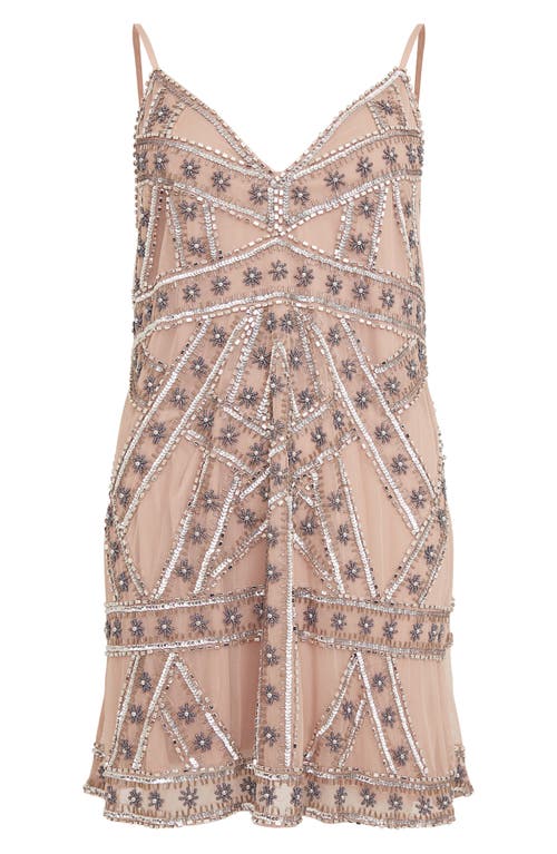 Shop Nasty Gal Beaded Sleeveless Minidress In Sand