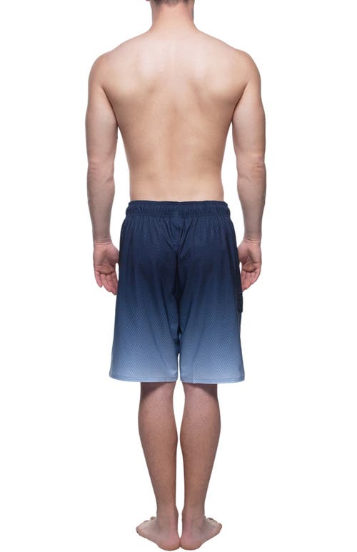 Rokka&rolla Quick-dry Swim Trunks With Elastic Waist In Navy