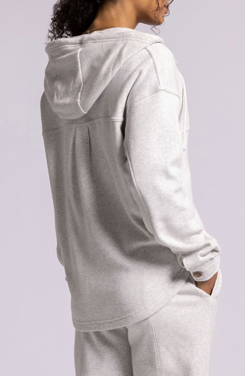 Thread & Supply Shyla Hooded Shirt Jacket In Heather Grey