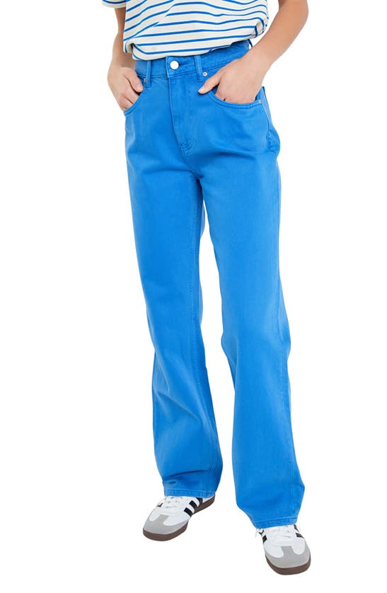 Shop English Factory Wide Leg Jeans In Ocean Blue