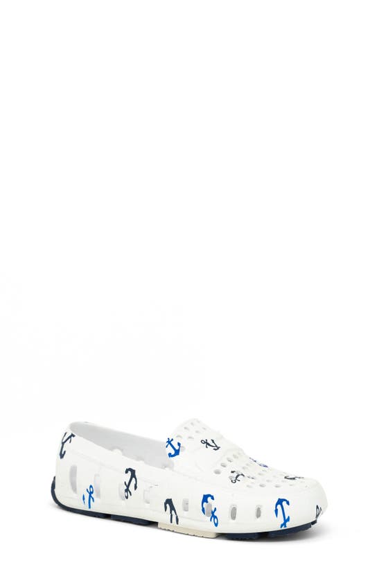 Floafers Kids' Prodigy Water Shoe In White Anchor Multi