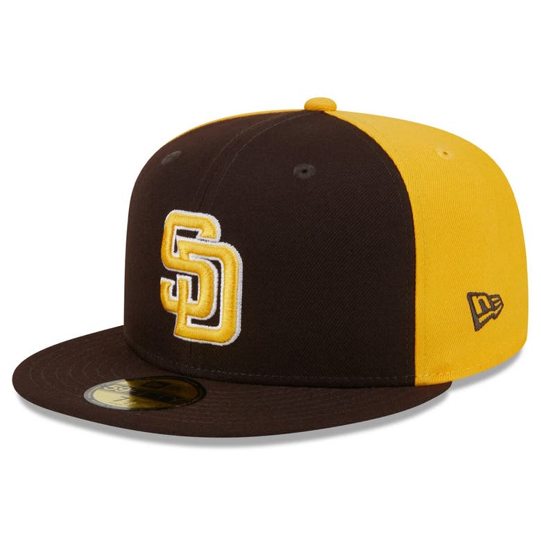 Shop New Era Brown/gold San Diego Padres Gameday Sideswipe 59fifty Fitted Hat