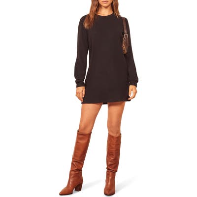 Reformation Braydon Minidress, Black