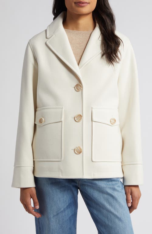 Shop Sam Edelman Patch Pocket Short Coat In Modern Ivory