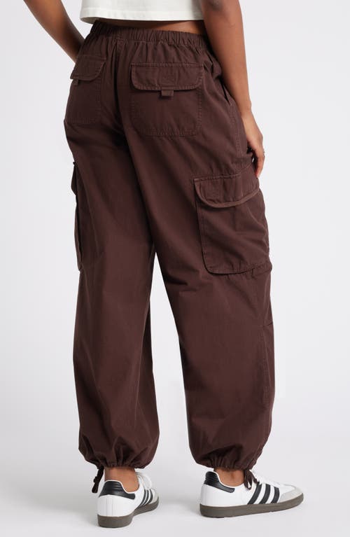 Shop Bp. Parachute Cotton Cargo Pants In Brown Coffee