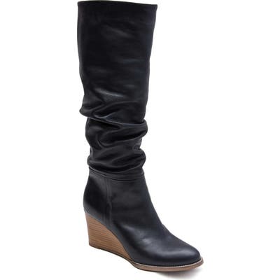 Andre Assous Saffi Slouch Wedge Boot, Black