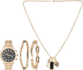 ROCAWEAR Bracelet Watch Bracelets Necklace Gift Set 49mm