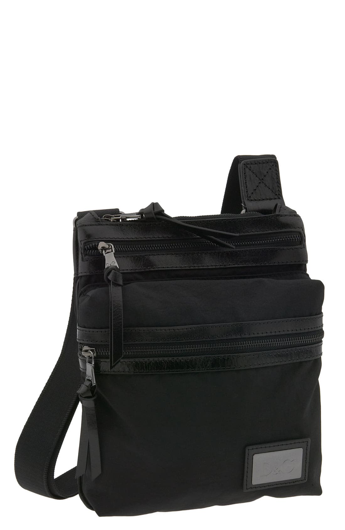 D\u0026G Nylon Messenger Bag with Leather 