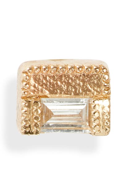 JENNIE KWON DESIGNS BAGUETTE DIAMOND BLOCK STUD EARRING,20-100200-14