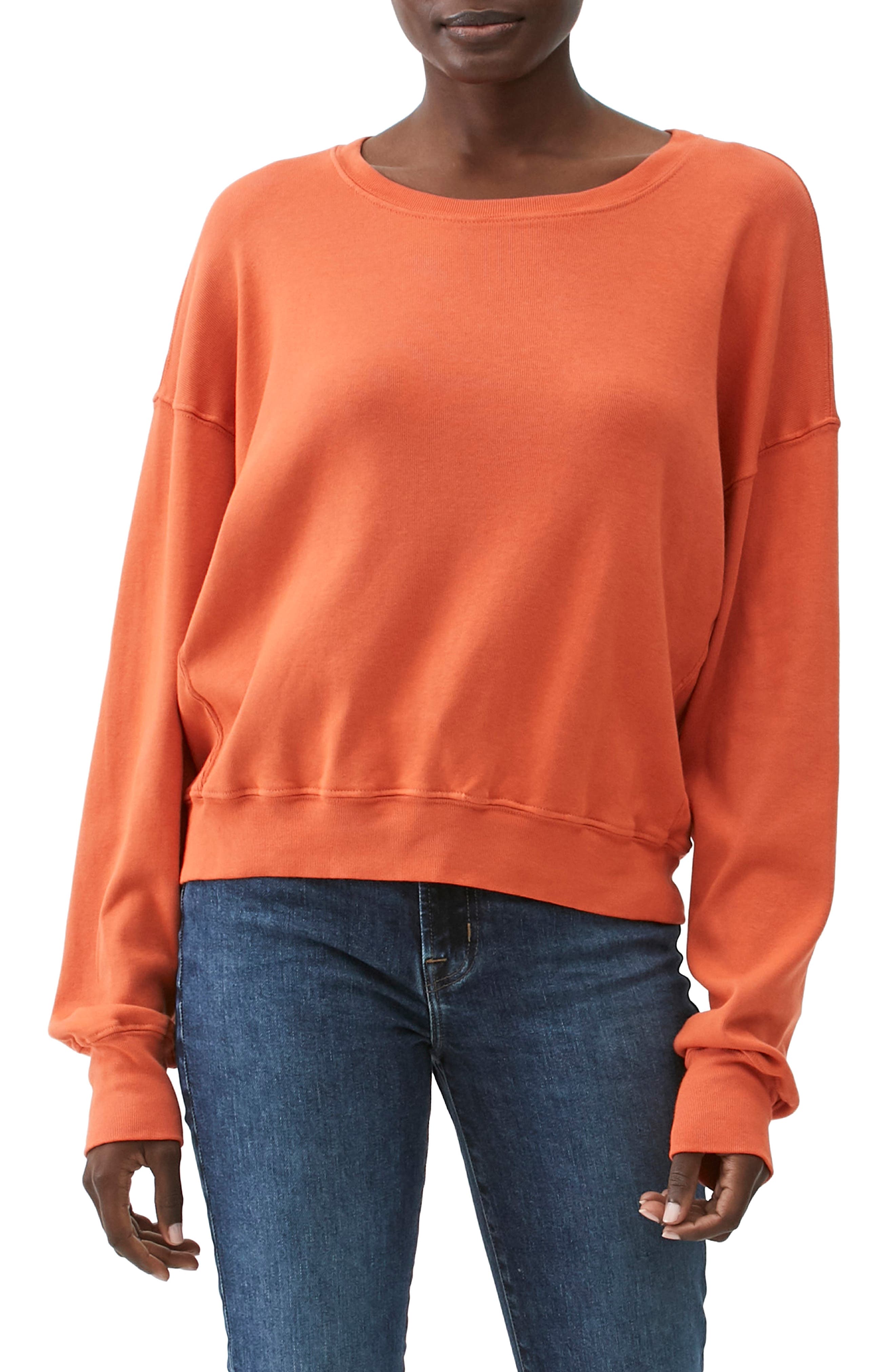 orange sweatshirt womens