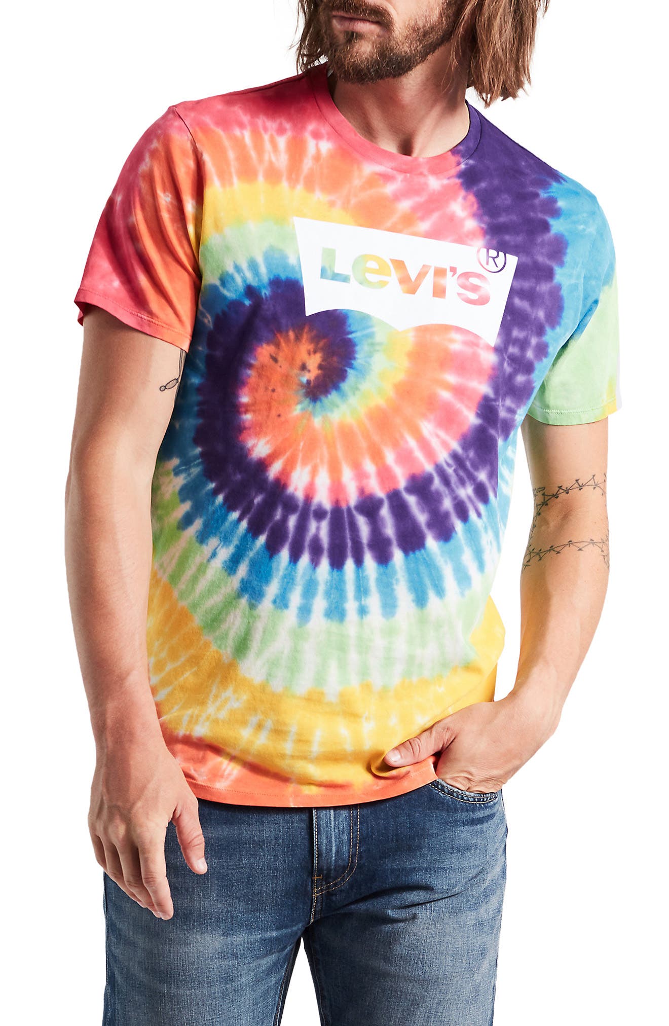 levis tie dye t shirt