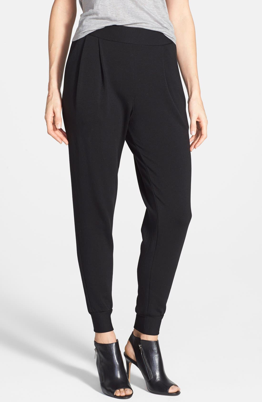 Eileen Fisher Slouchy Pleat Front Knit Pants (Regular & Petite) Nordstrom