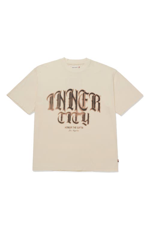 HONOR THE GIFT Inner City Cotton Graphic T-Shirt in Bone