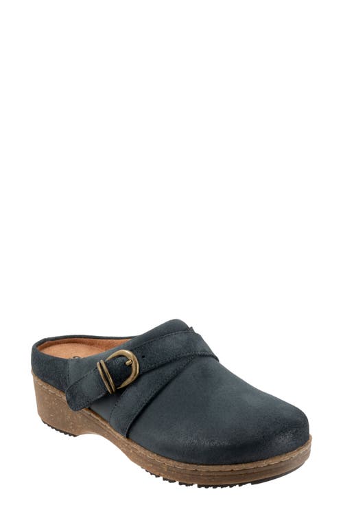 Softwalk ® Asmara Platform Mule In Smoke Suede