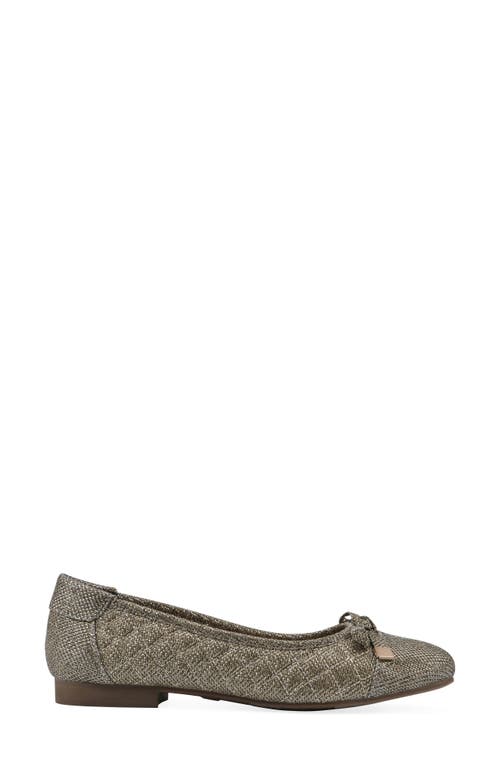 Cliffs By White Mountain Bocah Cap Toe Ballet Flat In Gold Glitter Fabric