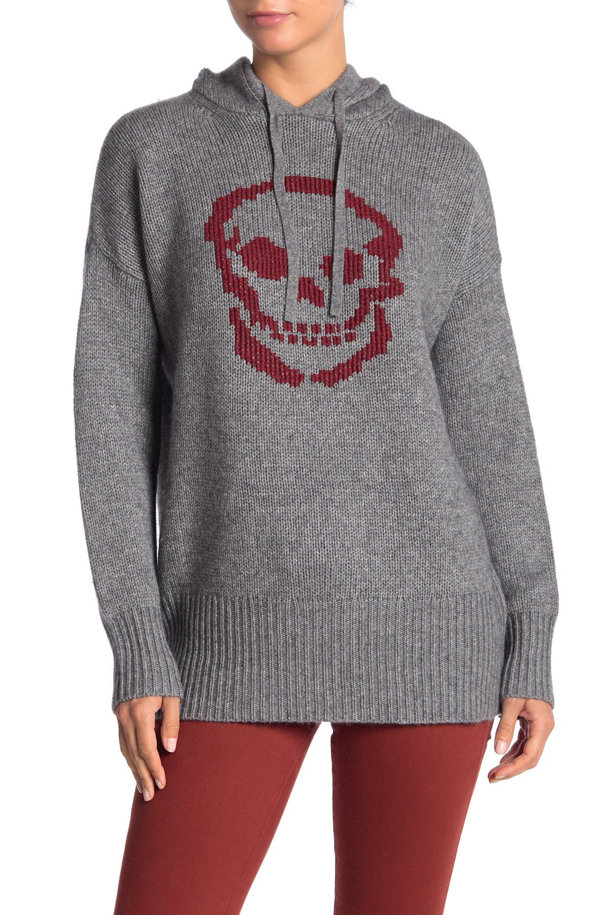 Skull cashmere ウール ニット パーカー ブラック SIZE P