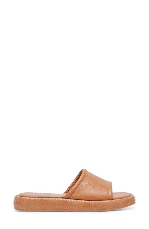 Shop Dolce Vita Aisha Platform Slide Sandal In Tan Leather