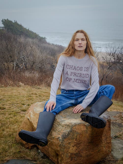 Shop Lingua Franca Chaos Is A Friend Of Mine Crewneck In Heather