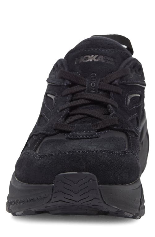 Hoka One One W Clifton 9 Woman Sneakers Black Size 7.5 Textile Fibers In Black/black