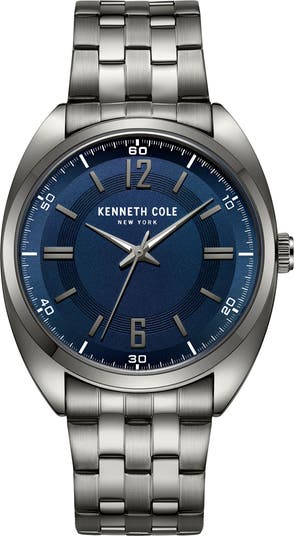 Kenneth Cole Three Hand Quartz Two Tone Bracelet Watch 42mm