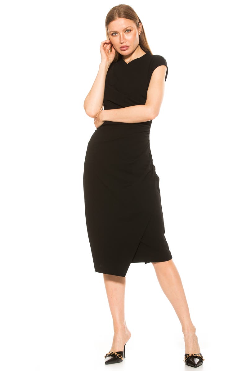 Alexia Admor Yoon Cap Sleeve Draped Sheath Dress | Nordstromrack