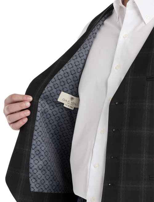 Shop Oak Hill Premium By Dxl Windowpane Vest In Black