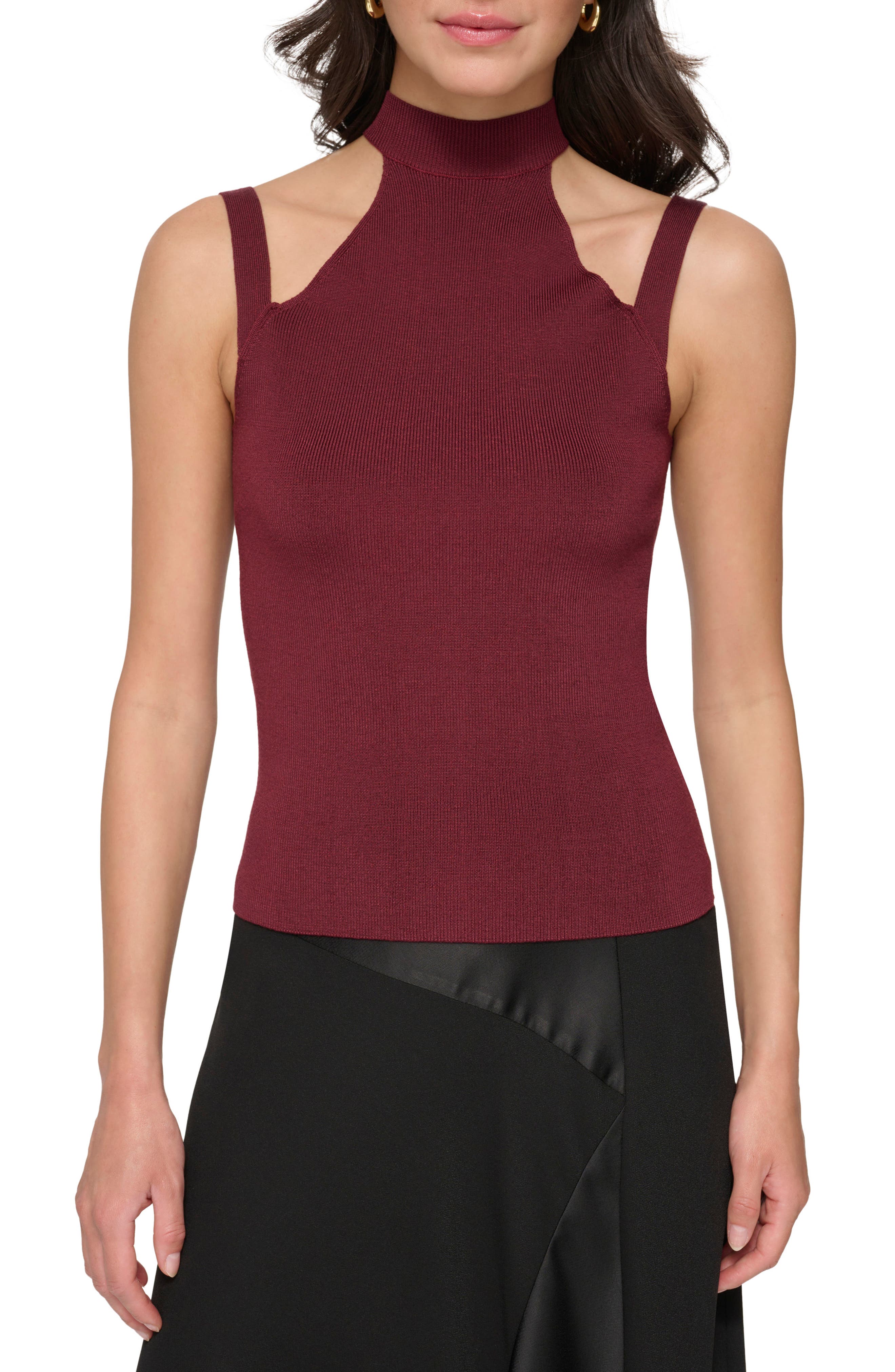 dkny cut out sweater