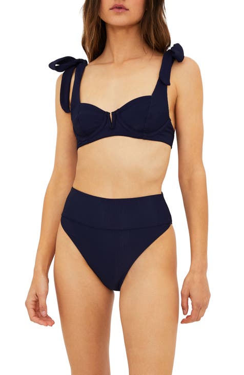 Soma Soma Swim Belted High-Leg Bikini Swim Bottom, HOT TROPIC, Size M
