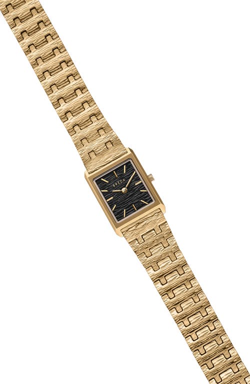 Breda Virgil (revival) Watch, 20mm X 28mm In 18k Goldlated/black