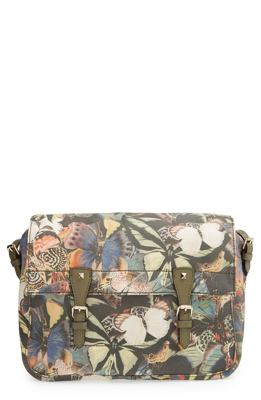 Valentino Camo Butterfly Canvas Messenger Bag Nordstrom