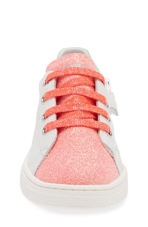 Shop Naturino Hasselt Zip Sneaker In White-pink-yellow