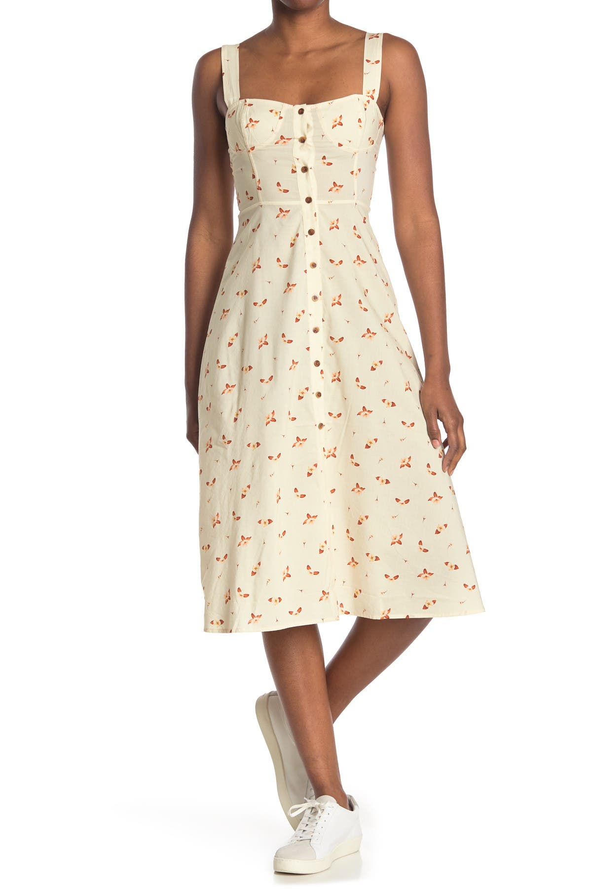 WEWOREWHAT HARPER PRINTED BUTTON FRONT DRESS,193294272090