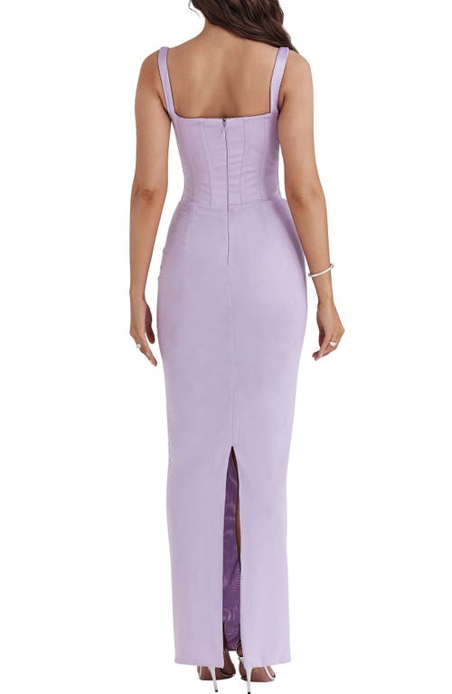 Shop House Of Cb Breeze Corset Gown In Pastel Lilac