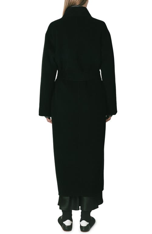 Shop Rue Sophie Chtillon Wool Blend Coat In Black