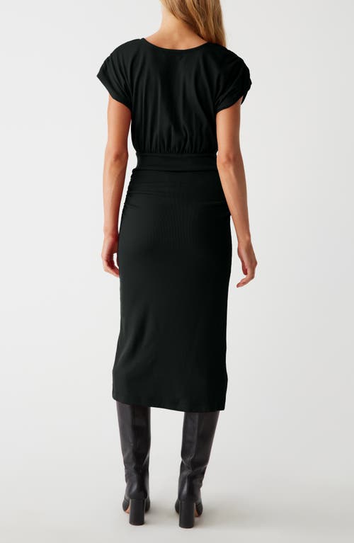 Michael Stars Pippa Empire Waist Midi Dress In Black