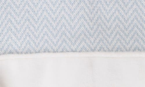 Feltman Brothers Chevron Footie & Hat Set In Ivory/blue