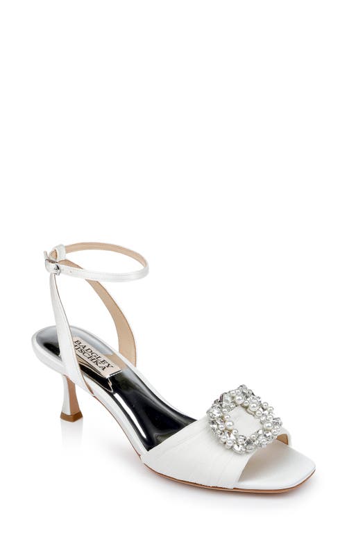 Badgley Mischka Collection Nimah Ankle Strap Sandal in Soft White