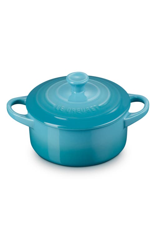 Le Creuset Artichaut 14-ounce Mini Round Cocotte In Caribbean