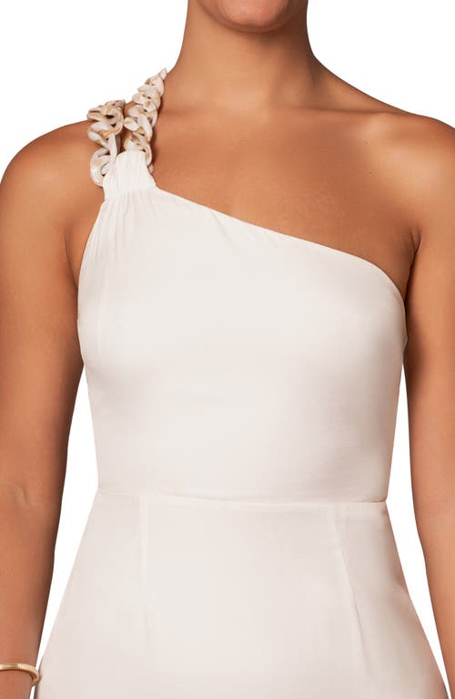 Shop Jluxlabel One-shoulder Sheath Dress In White