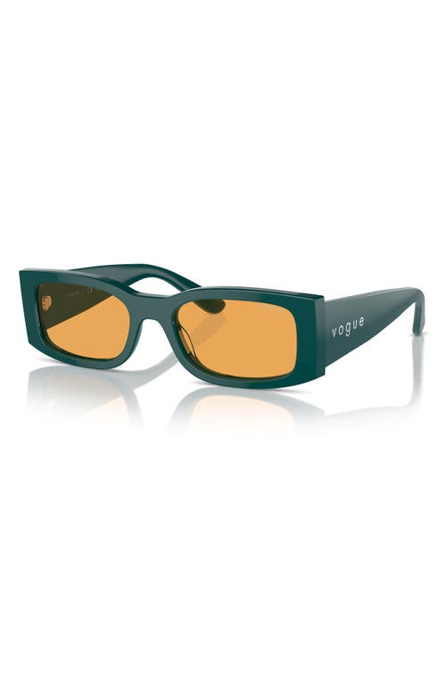 Vogue 53mm Rectangular Sunglasses In Full Octanium