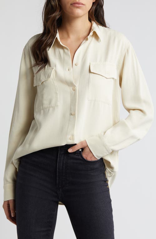 Shop Treasure & Bond Oversize Utility Shirt In Ivory Dove