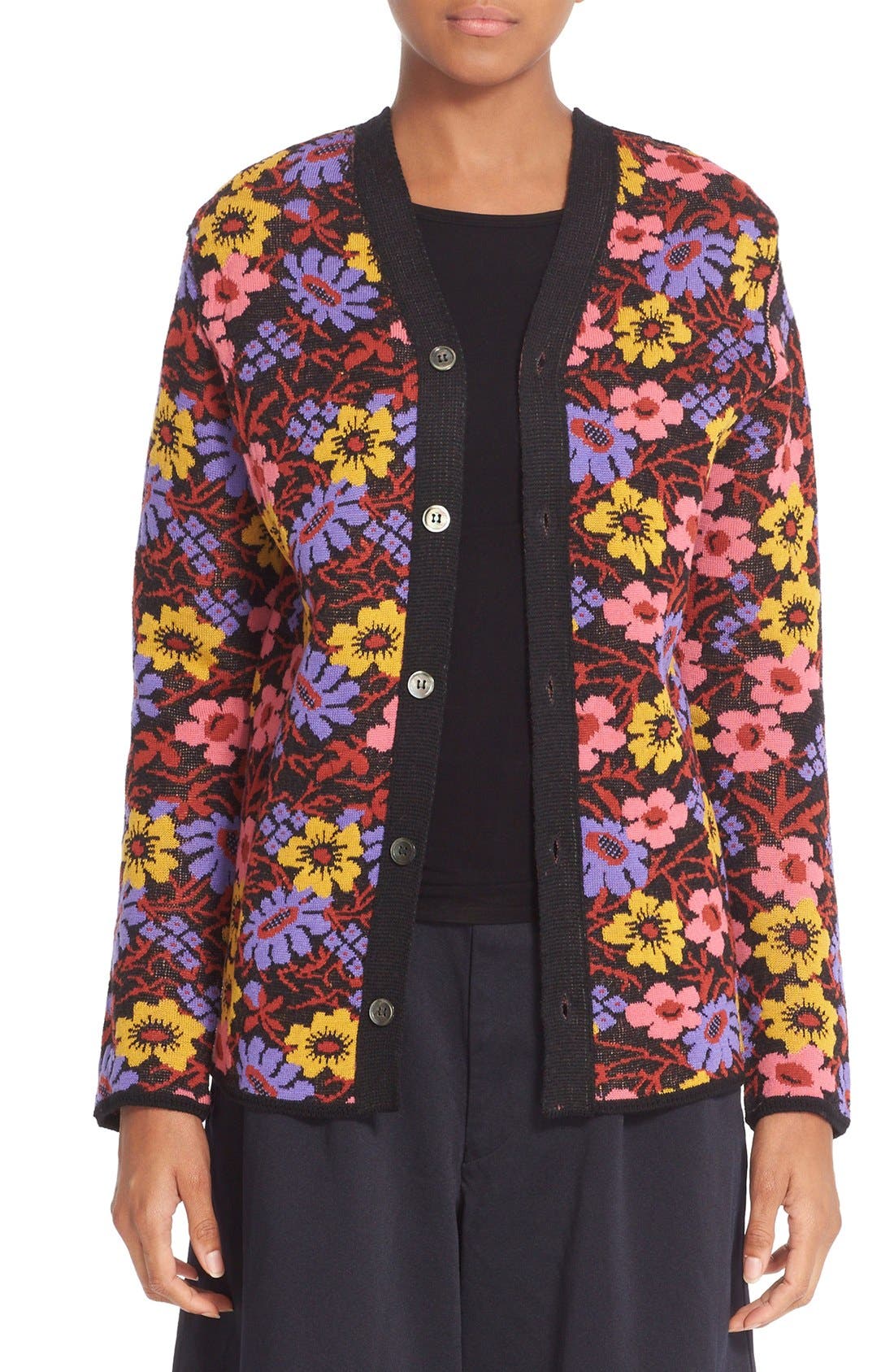 Comme des Garçons Floral Jacquard Knit Cardigan Nordstrom