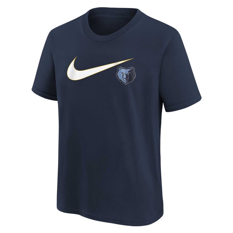Shop Nike Youth  Navy Memphis Grizzlies Swoosh T-shirt