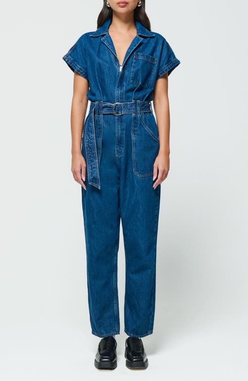 Shop Etica Ética Megg Denim Utility Jumpsuit In Galante