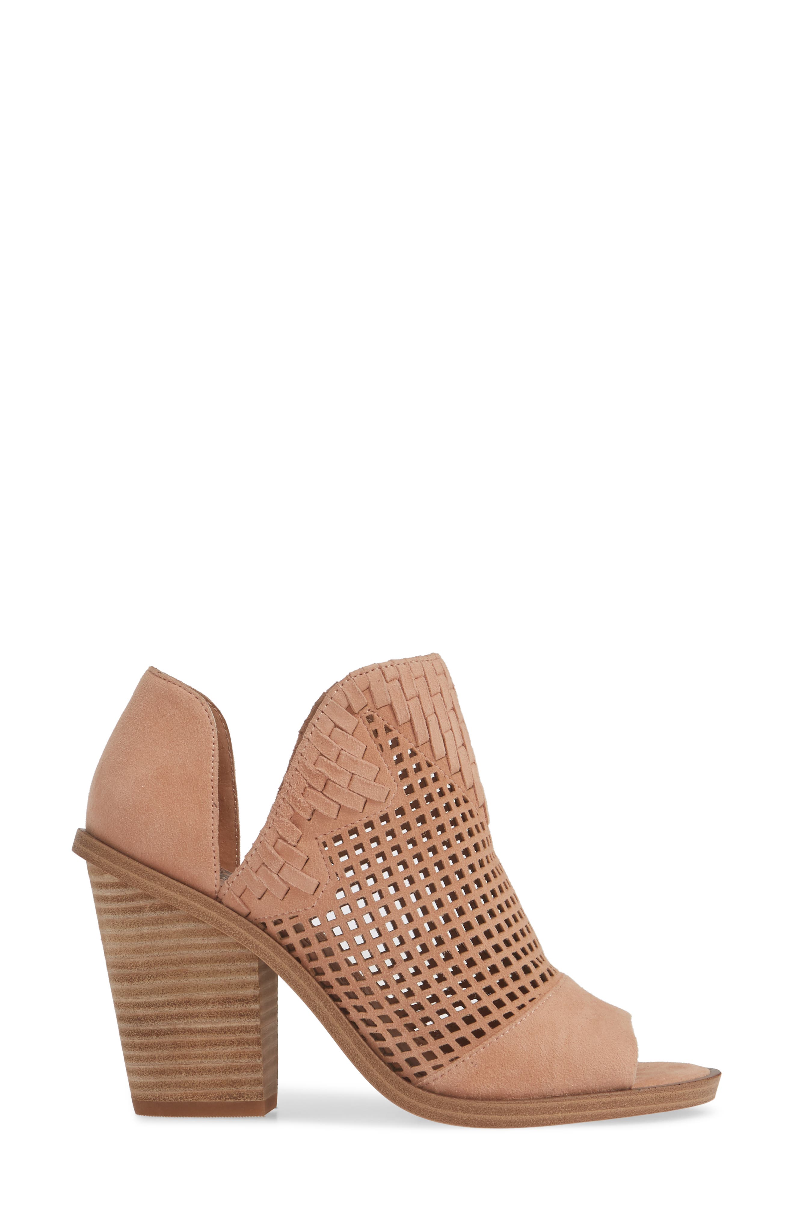 fritzey perforated peep toe bootie