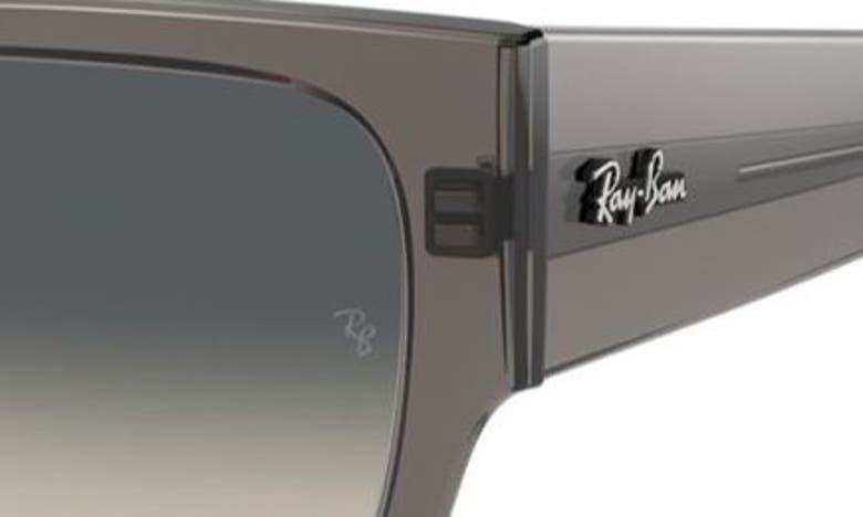 Shop Ray Ban Ray-ban Carlos 56mm Gradient Rectangular Sunglasses In Grey Flash