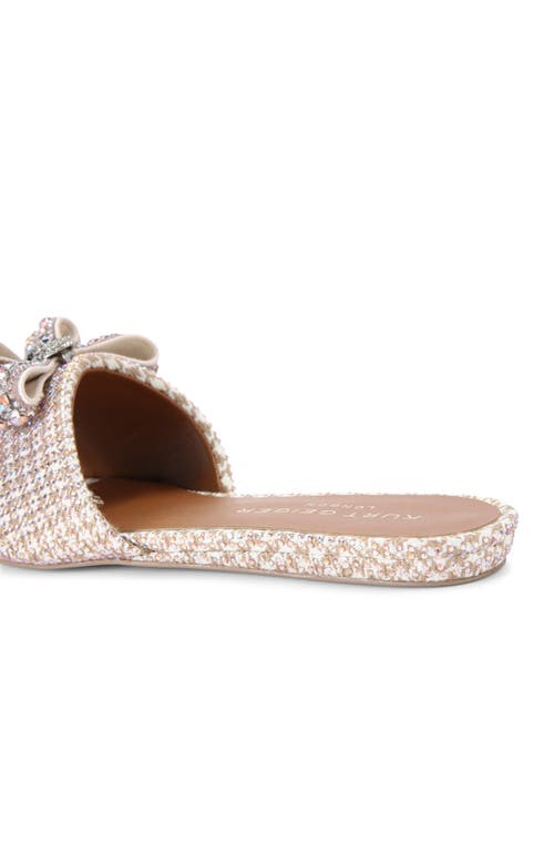 Shop Kurt Geiger London Kensington Bow Slide Sandal In Light/pastel Pink