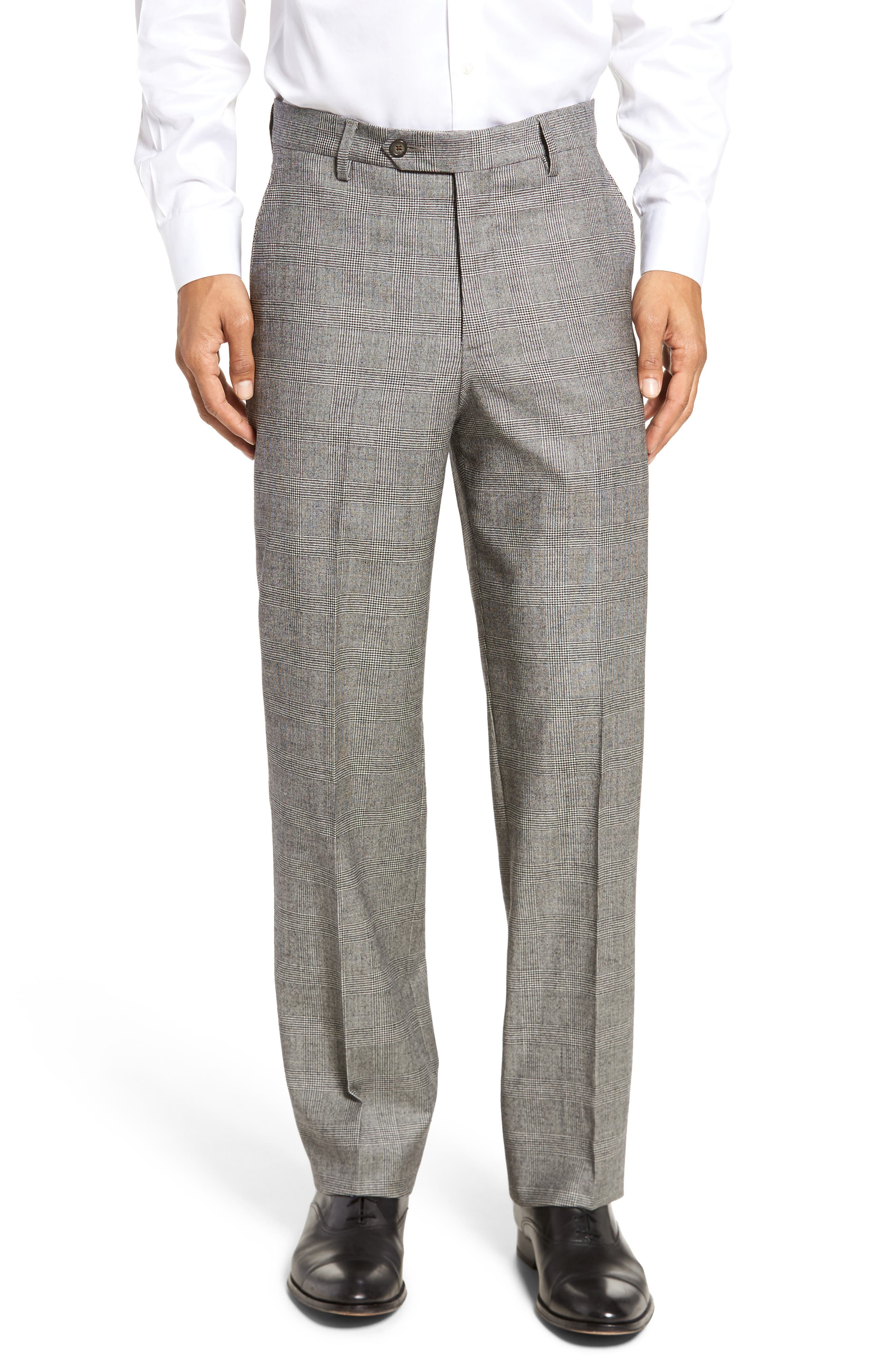 grey plaid dress pants mens