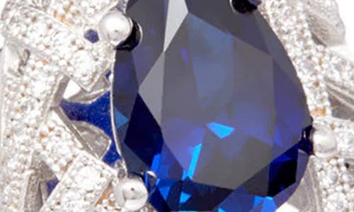 Suzy Levian Cubic Zirconia Ring In Blue