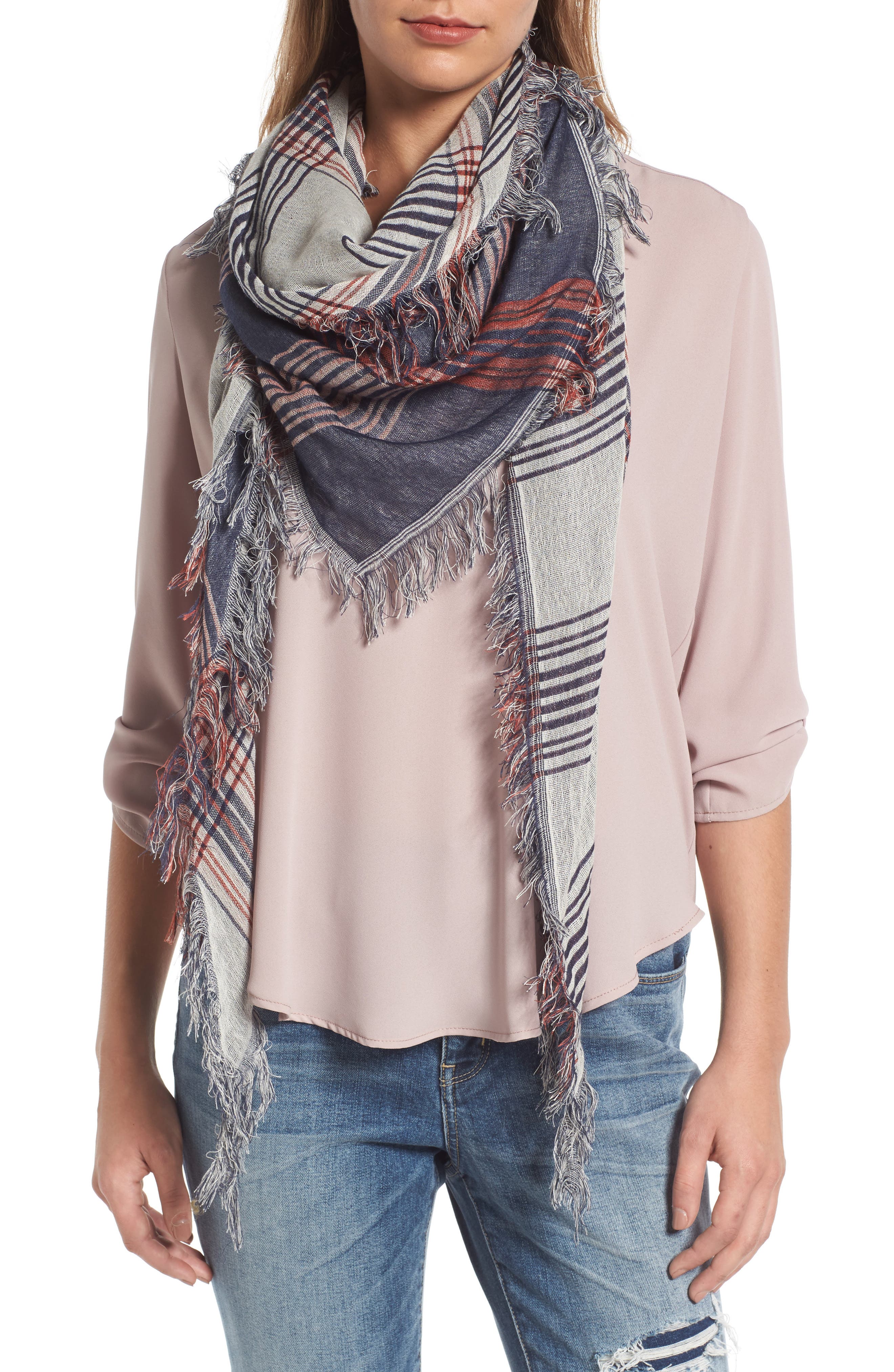 BP Dual Plaid Triangle Scarf Nordstrom